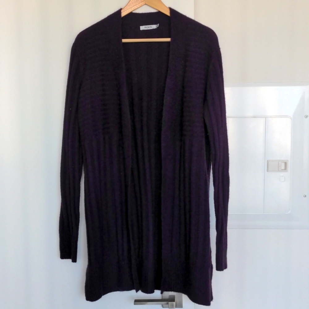 Rickis Purple Mid-Length Cardigan
